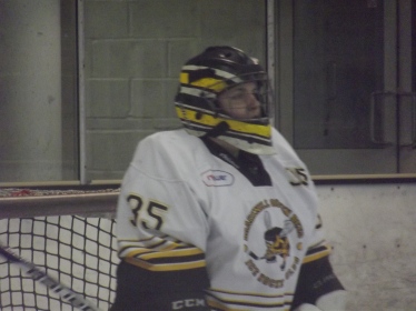 Sam Bonathon of the Bracknell Queen Bees Made outstanding saves and a spectacular performance